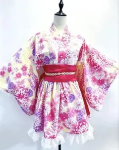 BODYLINE 浴衣ドレス 大人用 いちご柄 ロリータ 地雷系 姫ギャル