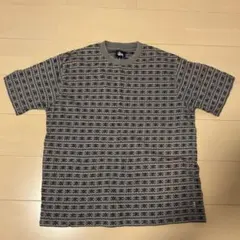 OLD STUSSY ジャガード　Tシャツ　スカル　総柄　00s ステューシー