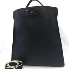【美品】フェンディ ピーカブー エックスライト 2way レザー A4可 黒のサムネイル