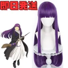 ウィッグ フェルン 葬送のフリーレン コスプレ アニメ 紫 ロング