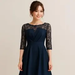 【定価5000円！！】レースワンピース／9AR（Mサイズ相当）