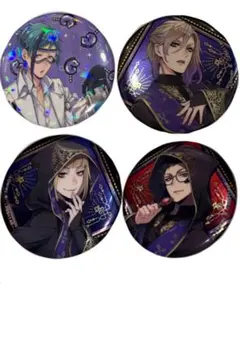 ツイステ　缶バッチ　フロイド ヴィル　ルーク トレイ　4点セット　即購入OK