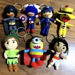 ブードゥー人形 ストラップ キーホルダー 7点セット！