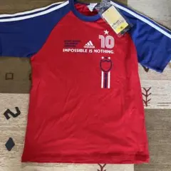 adidas Tシャツ 160cm レッド ブルー　夏素材のサムネイル