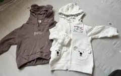 クマ耳フード付きトレーナー　パーカー　2点セット　バースデー