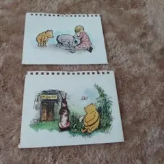 くまのプーさん　レトロ　クラシック・プー 　2枚　ポストカードセット