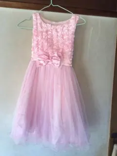ピンクの花柄ドレス 110~120