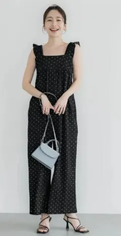 coca シボシャーリングフリルオールインワン Lサイズ