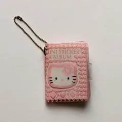 SANRIOキティ　ミニステッカーアルバム　キーホルダー【平成レトロ】