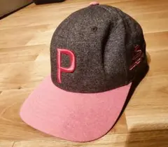 Cobra PUMA 　ダブルネーム ゴルフ キャップ グレー ピンク