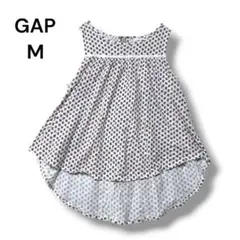 GAP チュニック　ノースリーブ　Ｍ　ドット　花柄　白