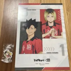 ハイキュー!!くら寿司 孤爪研磨 めじるしチャーム 音駒高校 クリアファイル