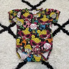 ヒステリックミニ ヒスミニ 総柄 ロンパース 60 半袖 ベビー服 半袖