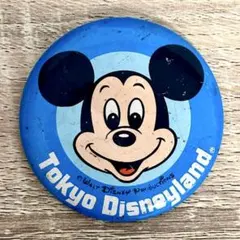 ミッキーマウス　公式缶バッジ　青　東京ディズニーランド