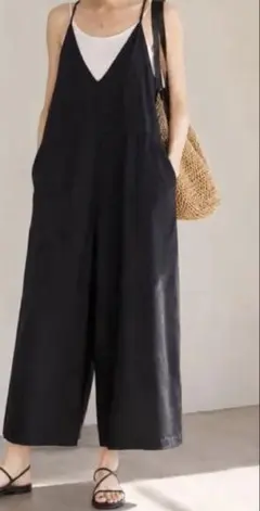 SLOBE IENA オールインワン　サロペット　ブラックのサムネイル