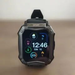 Audwierr T15 ブラックスマートウォッチ