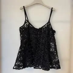 DRESSLAVE venit ブラック 花柄カットワーク刺繍 キャミソール - メルカリ