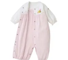 ホットビスケッツ ツーウェイオール　刺繍ロンパース　50〜70センチ