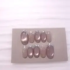 現品　ネイルチップ　フラッシュ　マグネット　ガラスフレンチ