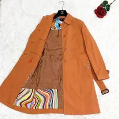 Paul Smith BLACK トレンチコート　オレンジ　マルチストライプ