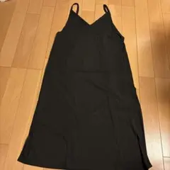 LEPSIM ブラック Vネック ロングキャミワンピース
