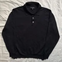 【イタリア製】90s MURANO ニットポロ ブラック ポロシャツ ニット