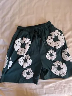 メンズ ショートパンツ ハーフパンツ ダークグリーンのサムネイル