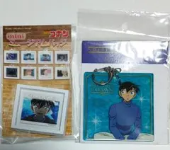 名探偵コナン　工藤新一　ミュージアムバッジ＋アクリルキーホルダー　2点セット