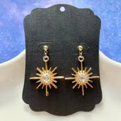 No.340 ハンドメイド　輝きの耳飾り