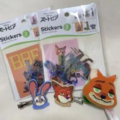 ニック　ジュディ　ズートピア　フェイスリング　ステッカー　グッズまとめ売り
