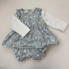 ムーミン花柄ロンパース　ミントグリーン