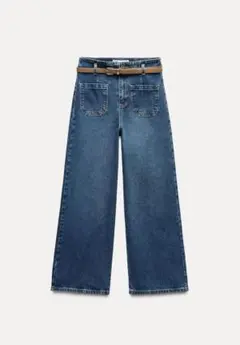 今月限り　★最終値下　ZARA ハイウエストデニム/ ワイドレッグ クロップド