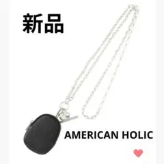 新品 匿名発送 AMERICAN HOLIC スマホショルダー ケース 黒 話題