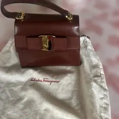 Salvatore Ferragamo ラフィア ガンチーニ かごバッグ 訳あり - メルカリ