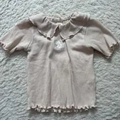 tete a tete ベージュ フリル襟 Tシャツ 80サイズ