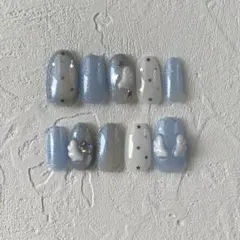 #266【現品】ネイルチップ マグネット ウィッシュコア 羽ネイル 韓国ネイル