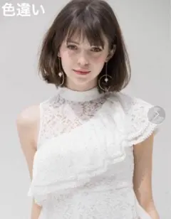 eimy istoire トップス　ワンショルダーレースブラウス