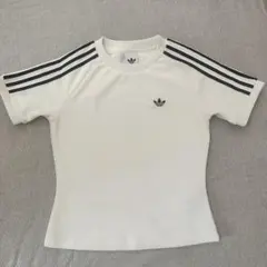 新品未使用　adidas Originals パイル地 半袖Tシャツ ホワイトのサムネイル