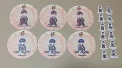 【小豆、謙信】 刀剣乱舞 コースター フレークシール アニカフェ とうらぶ