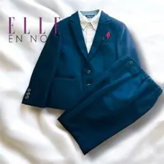 【美品】エル アン ノワール 男の子 フォーマルスーツ 110 ネイビー