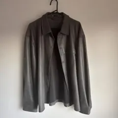 ZARA グレー フェイクスエードシャツジャケット XL
