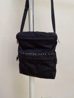 PORTER ブラック ショルダーバッグ サコッシュ