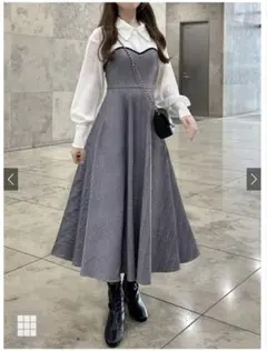 シャツドッキングフレアワンピース