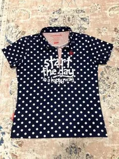 ルコック ドット柄ポロシャツ