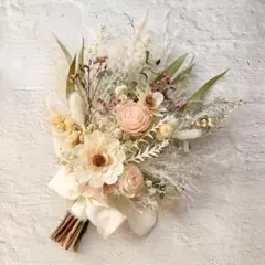 ドライフラワー ウェディングブーケ くすみピンク　韓国風　☆前撮り・結婚式