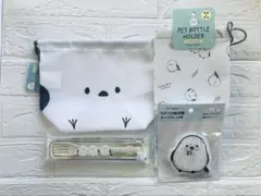 【人気】シマエナガ ランチ巾着 セット ホワイト 4点セット 可愛い 弁当袋