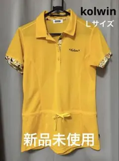 Kolwin コルウィン ゴルフ ポロシャツ 半袖 レディース　Lサイズ　黄色