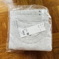 UNIQLO クルーネックTシャツ ライトグレー XL