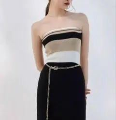 eimy istoire istoire マルチボーダーベアワンピース