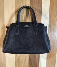 COACH コーチ　ブラックレザー ハンドバッグ